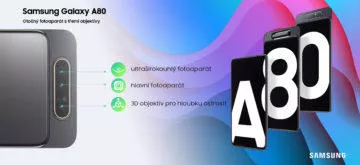 Infografika Galaxy A80 - otočný fotoaparát
