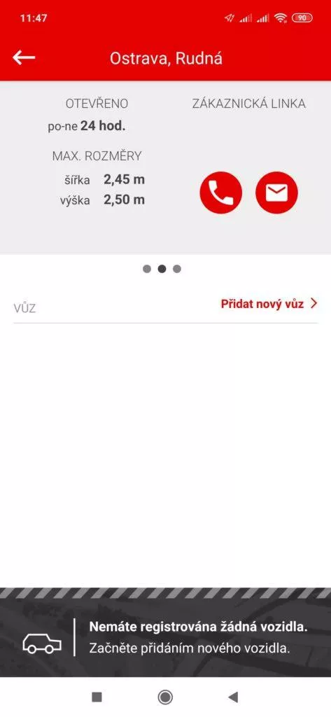 Informace o myčce