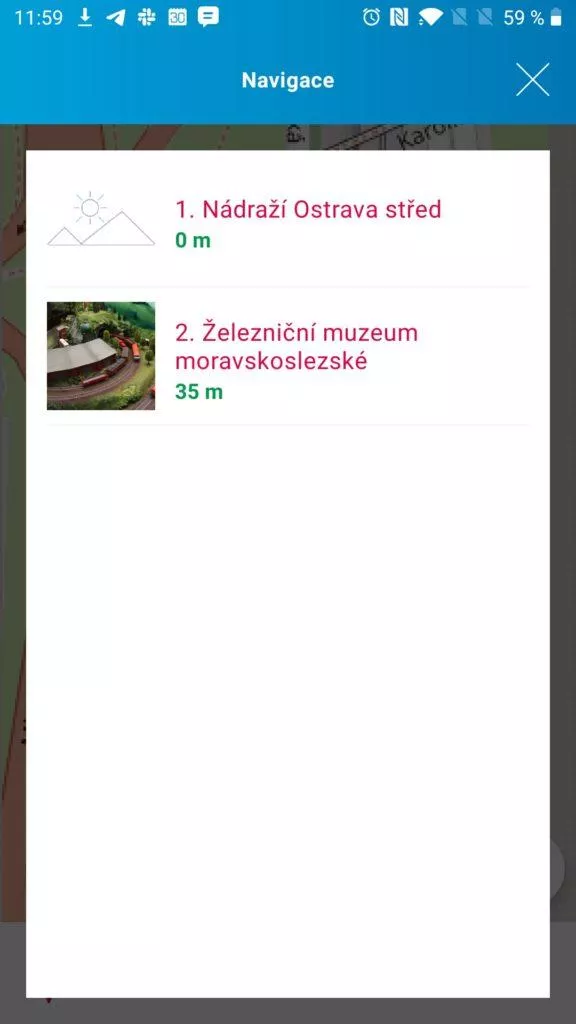 Itinerář výletu