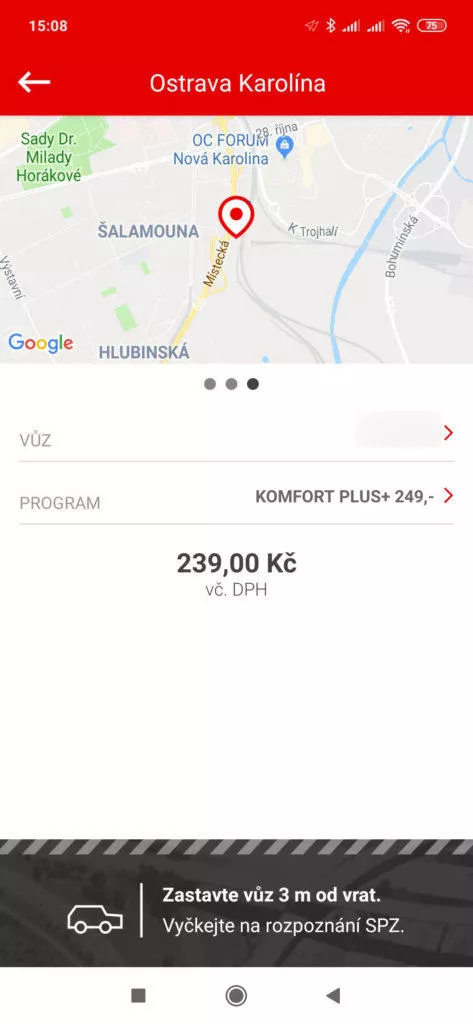 Navigace na myčku