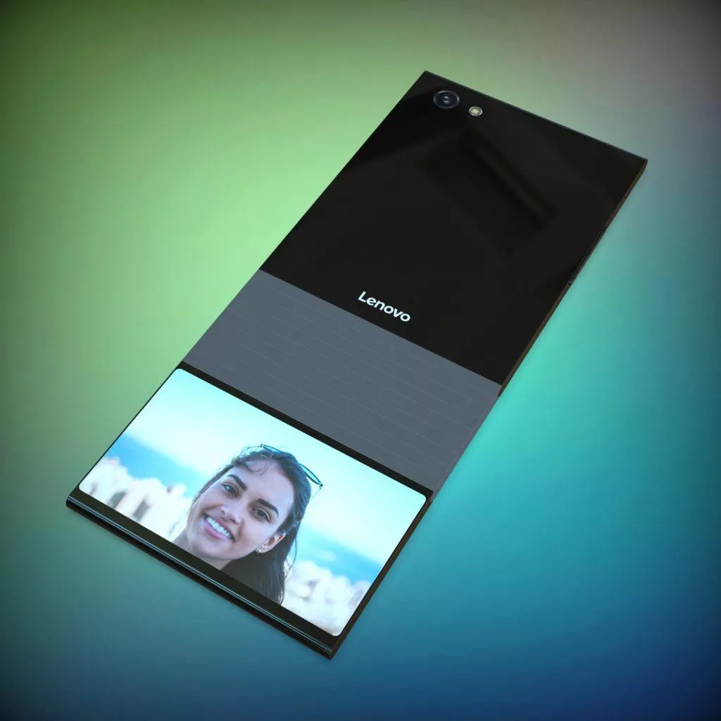 ohebny telefon lenovo zadni strana
