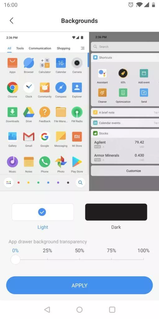 poco launcher nastaveni
