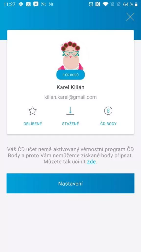 Profil pro sbírání bodů