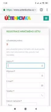 Registrace k loterii Účtenkovka