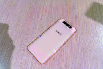 Samsung Galaxy A80 design zadni strany