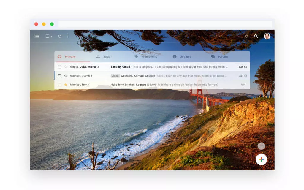 Simplify Gmail design