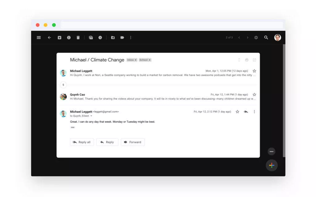 Simplify Gmail web