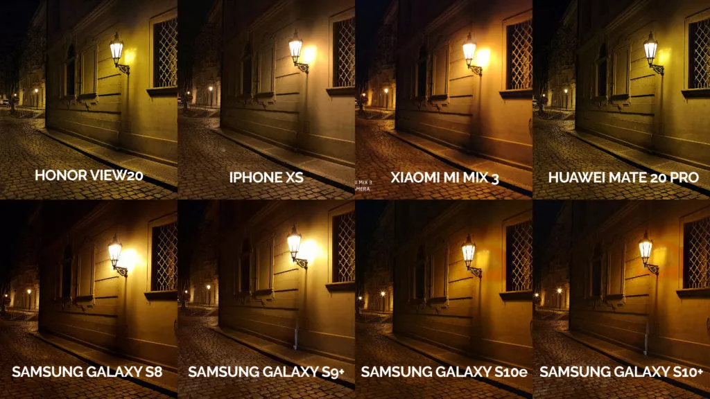 srovnání fotomobilů galaxy s8 s9 s10 mate 20 pro mi mix 3 view 20 iphone xs noc lampa