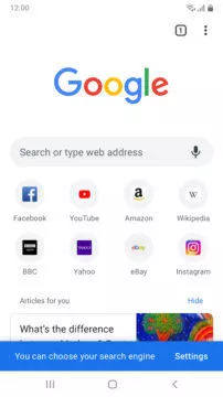 vyber vyhledavace chrome