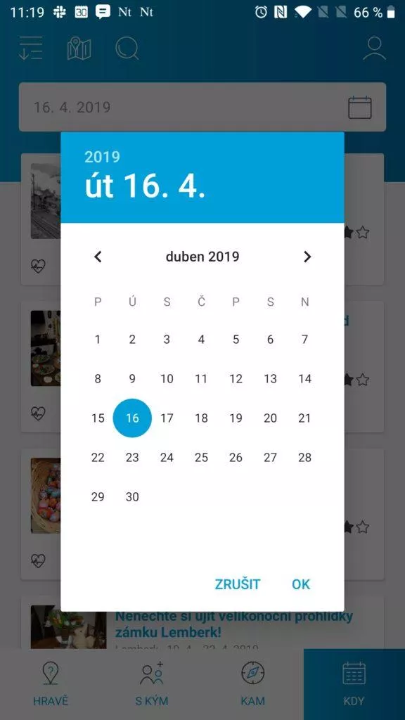 Zadání dne výletu