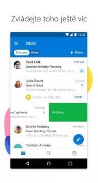 Android - emailový klient - Outlook