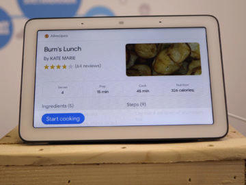 Chytry displej google home hub recenze vyber receptu