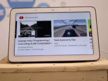 Chytry displej google home hub recenze youtube menu