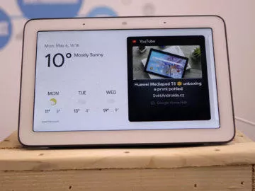 Chytry displej google home hub recenze youtube video menu