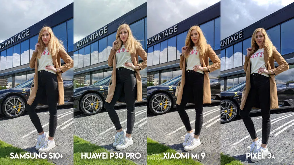 Fototestu S10 vs P30 Pro vs Mi 9 vs Pixel 3A modelka