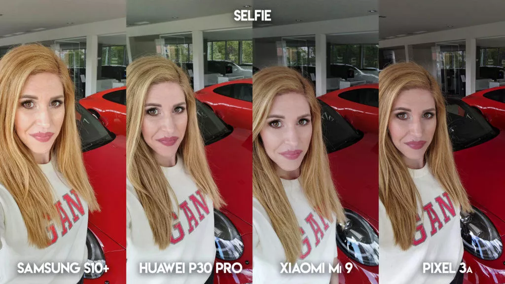 Fototest S10 vs P30 Pro vs Mi 9 vs Pixel 3A selfie
