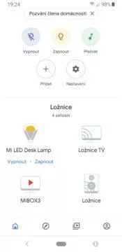 Google Chromecast 3 home app zařízení