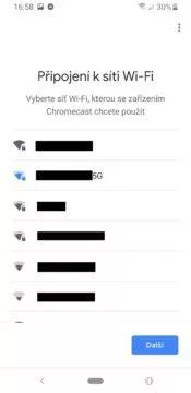 Google Chromecast 3 připojení k síti