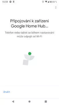 Google Home aplikace pripojovani