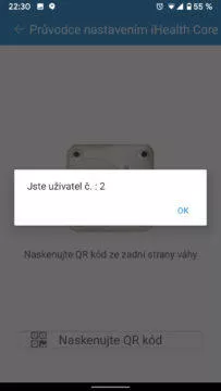 ihealth core parovani s telefonem výběr uživatele
