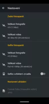 moto g7 power fotoaplikace nastaveni