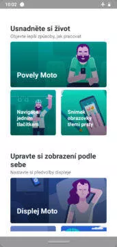 Moto G7 Power system Android displej moto