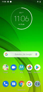 Moto G7 Power system Android domovska obrazovka