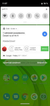 Moto G7 Power system Android oznameni