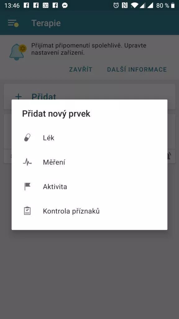 ;Přidání nové položky