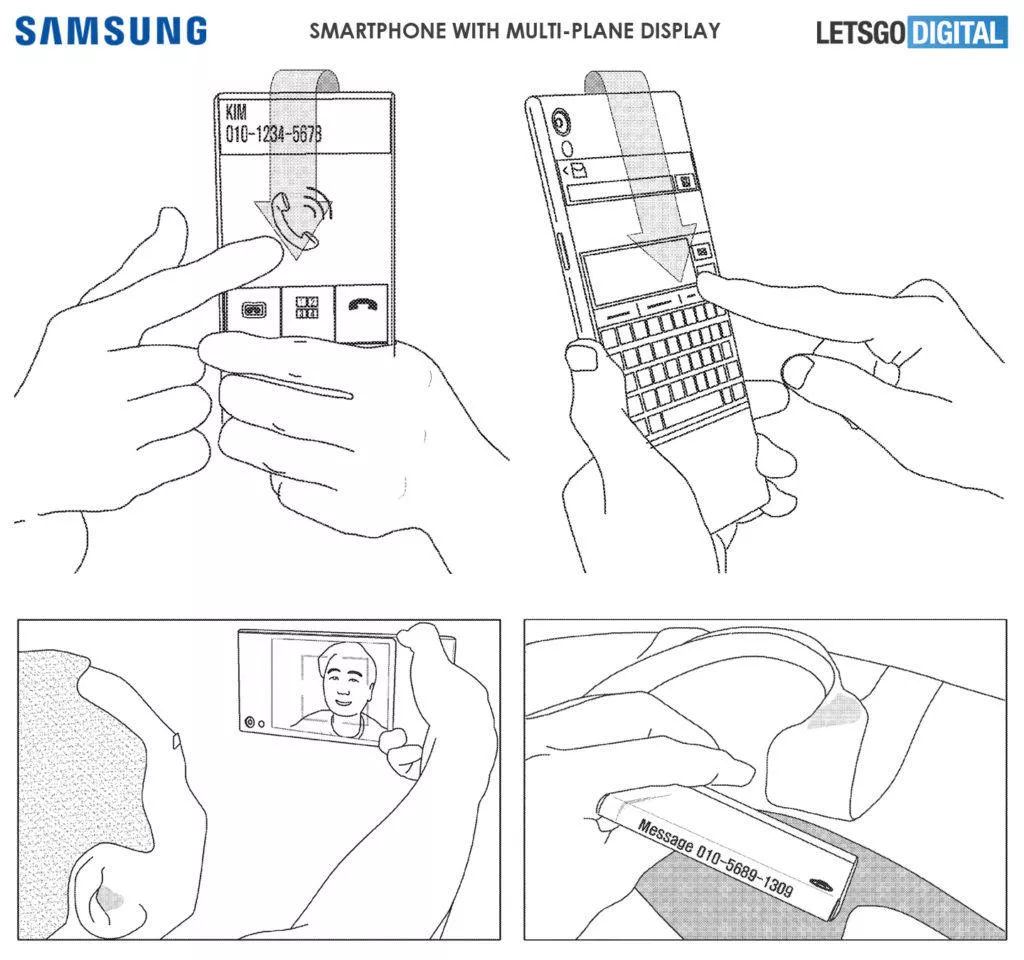 samsung displej na zadni strane patent