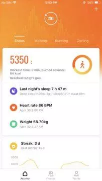 splikace mi fit xiaomi redesign