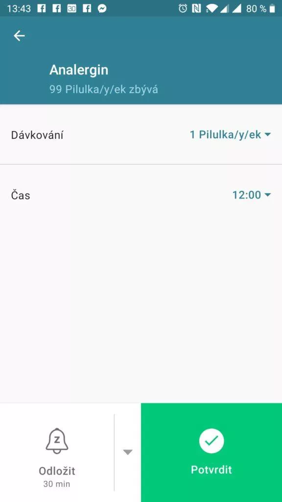 Správa položky