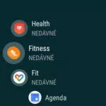 Ticwatch S Wear OS systém menu