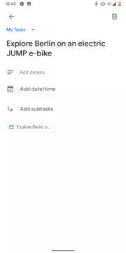 ukol vytvořen google tasks