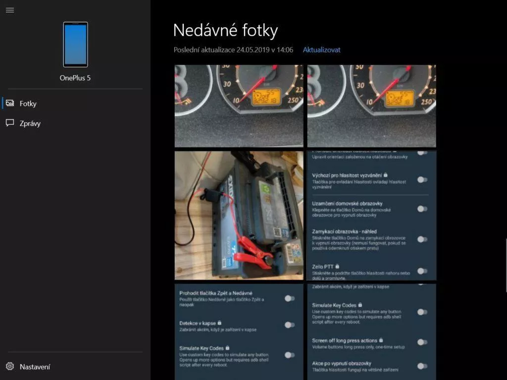 Váš telefon - sekce Fotky