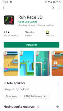 vzhled obchod google play