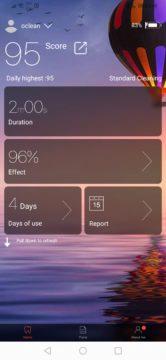 Úvodní stránka aplikace - elektrický kartáček Xiaomi