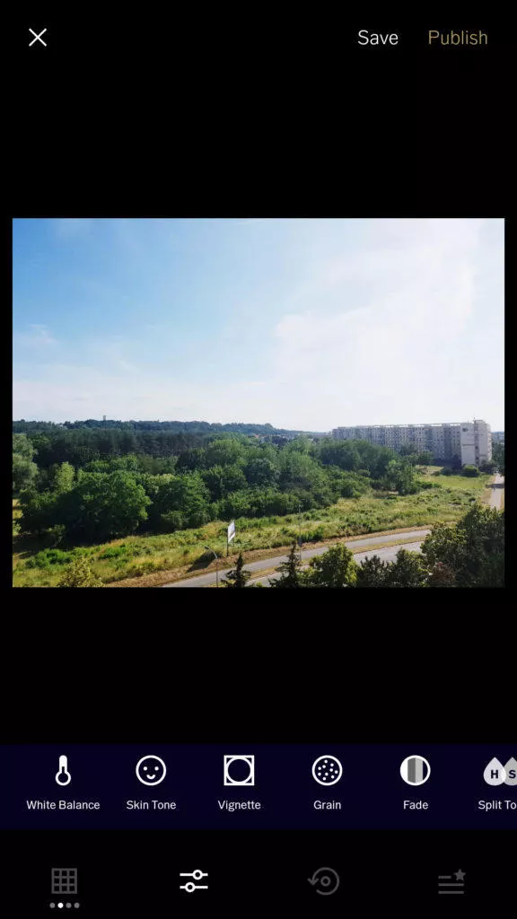 Aplikace VSCO úprava fotografií