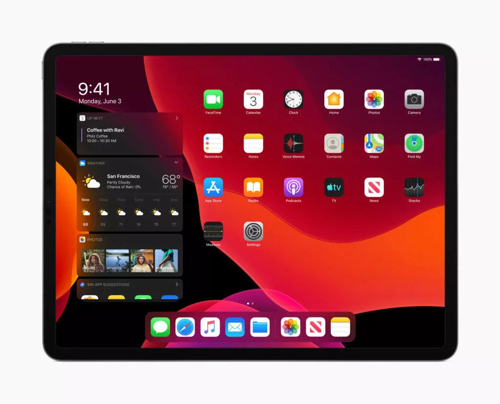 iPadOS dark mode