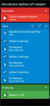 Automatizace Android telefonu - Aktualizace aplikací při nabíjení 01