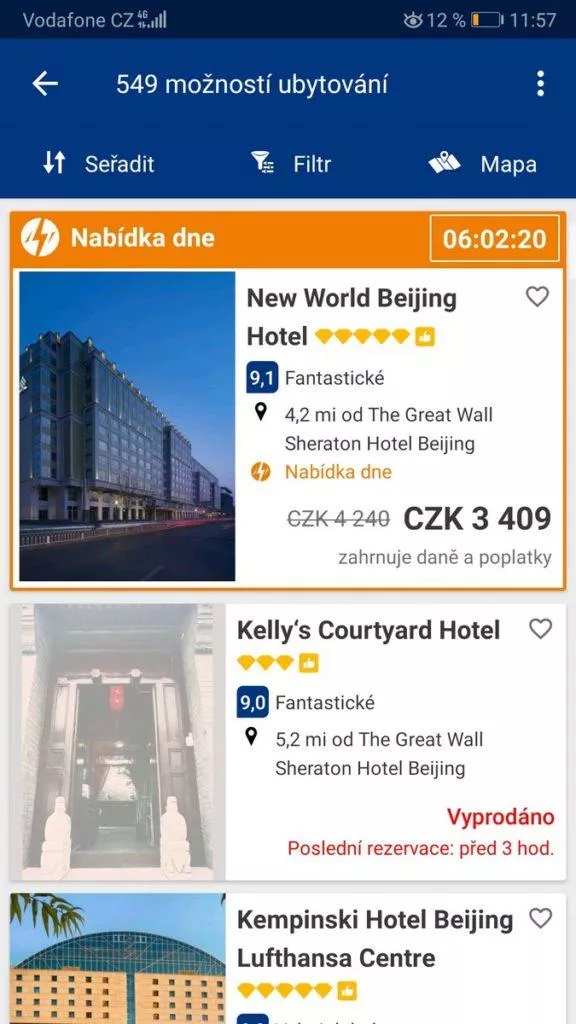 Booking hotel - Mapy.cz