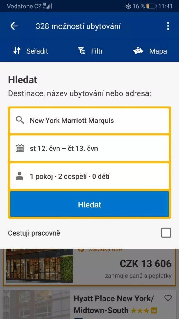 Booking rezervace - české mapy