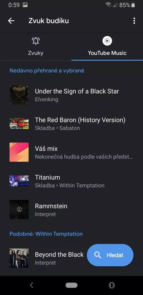 Hodiny Google YouTube Music