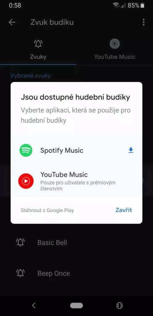 Hudební budíky