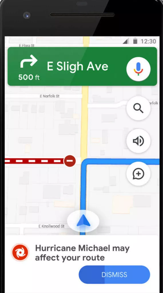 Navigace okolo nebezpečí - Google Mapy