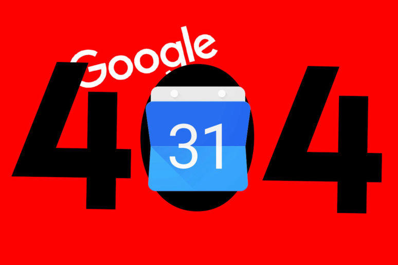 Google kalendář výpadek 404