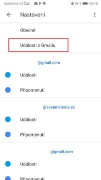 Google kalendář - phishing útoky - události z Gmailu