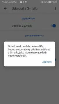 Google kalendář - phishing útoky - výchozí nastavení