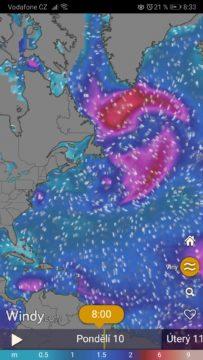 Jaké jsou vlny - předpověď na mapě - Windy
