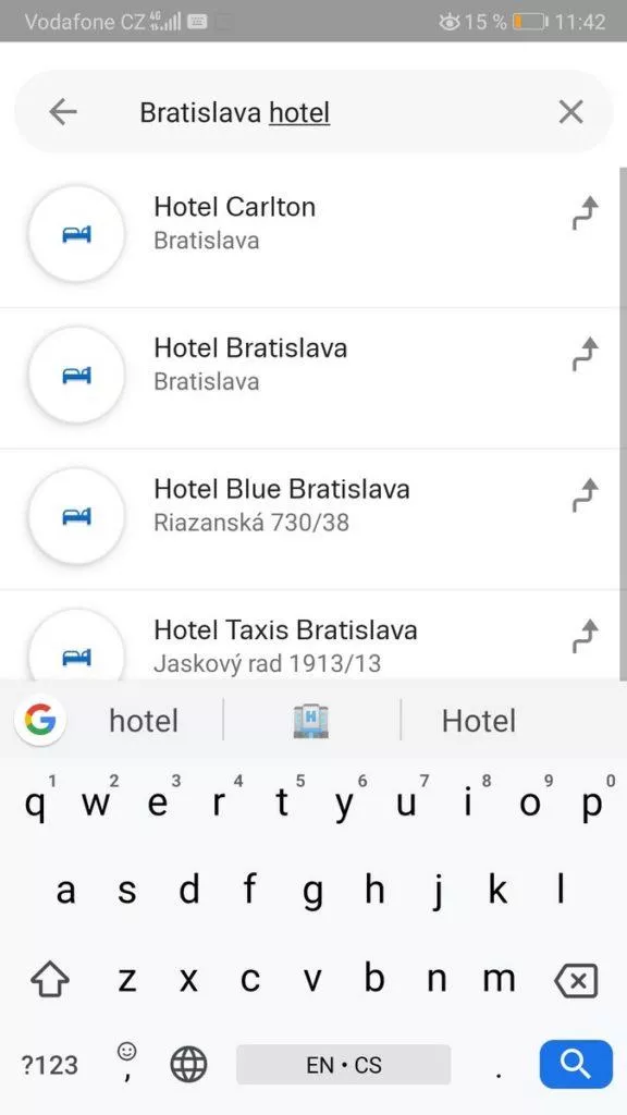 Mapy.cz - Booking Bratislava